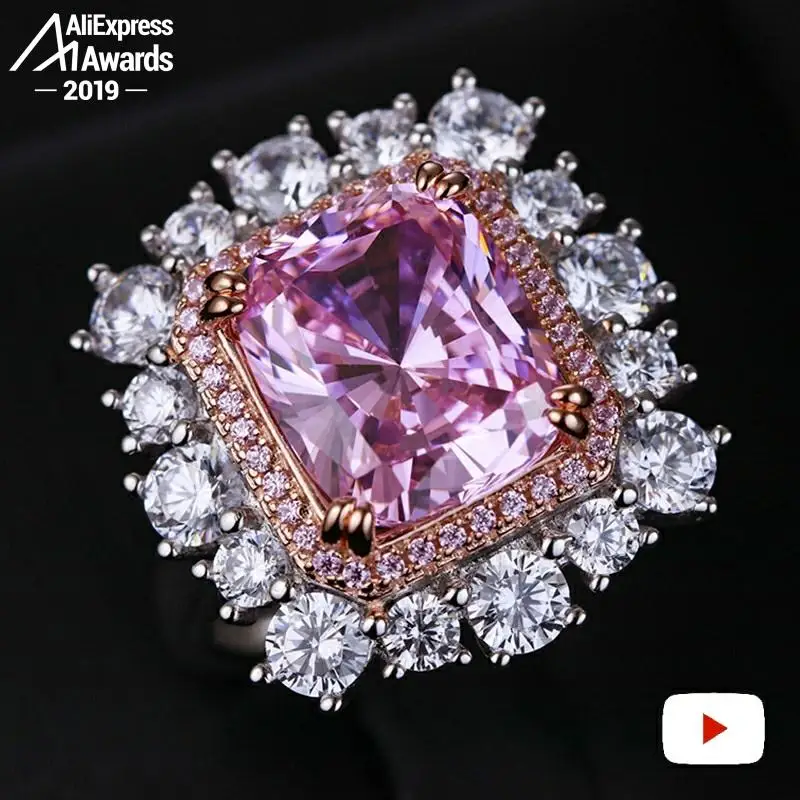 Tanie Nie fałszywy 12*10mm Radiant Cut diamentowy pierścionek S925 srebro grzywny ślub cytryn szafirowy ametyst rubinowy kolorowy diament