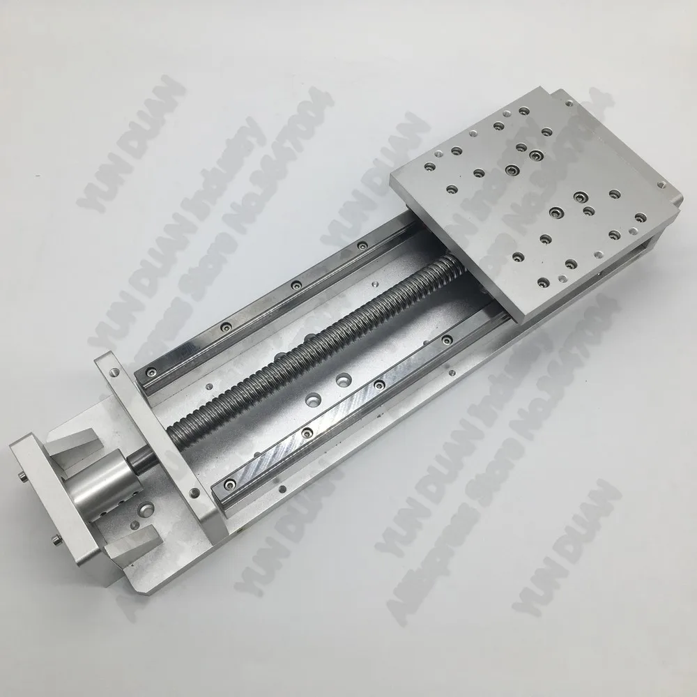 100mm 200mm 400kg SFU1605 16010 16mm Ballscrew Dual Guide 4sliders Electric Sliding Table Slide Linear Module Platform Router |
