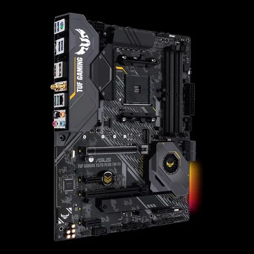 Материнская плата ASUS TUF GAMING X570 PLUS (Wi Fi) AMD AM4 ATX игровая материнская поддерживает PCIe 4