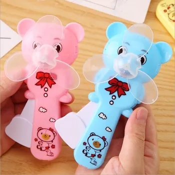 

Fan Mini Portable Cartoon Cubs Hand Pressure Fan Page Manual Kids Handheld Summer Wholesale Mini Air Conditioner Portable