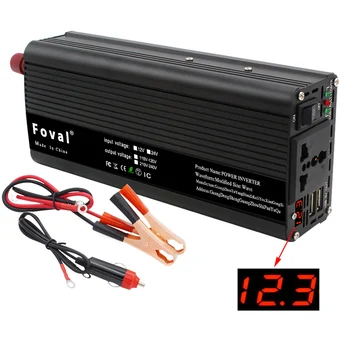 

Portable Car Power Inverter 4000W/5000W/6000W DC 12V to AC 220V LED Voltage Display Charger Converter Adapter Modified Sine Wave