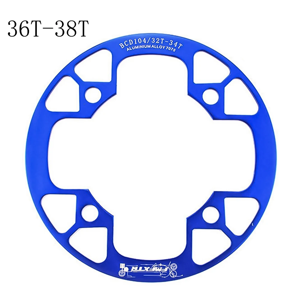 Round-Blue-36T-38T MTB фиксированной Шестерни Велоспорт Горный велосипед Звездочка Поддержка Рынок Защитная крышка большой 32 T/36 T/38 T/40 т/42 т шатунный палец для диаметра окружности болтов - Цвет: Round-Blue-36T-38T