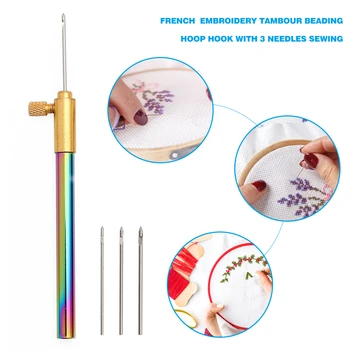 

Beading Crochet Hook Sewing Accessories Tool Kit Sewing Hand Crochet Hook Set Kit Embroidery Glitter Needles