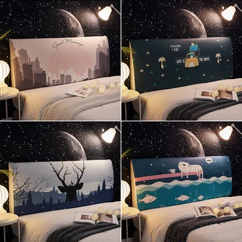 

Nordic Style Bed Head Cover Full Enclosed Elastic Dust-proof Bed Head Cover/ Protective Cover