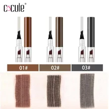 Cocute, микроблейдинг, карандаш для бровей, жидкий, для бровей, ручка, 4 кончика, макияж, бровь, оттенок, тату, ручка, водонепроницаемый, косметические инструменты для ухода за бровями