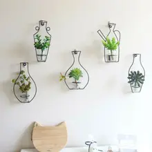 Vase Shelves Flower-Racks Decorative Wall-Hanging Plant Homeart Nordic-Style Bottle Iron-Frame