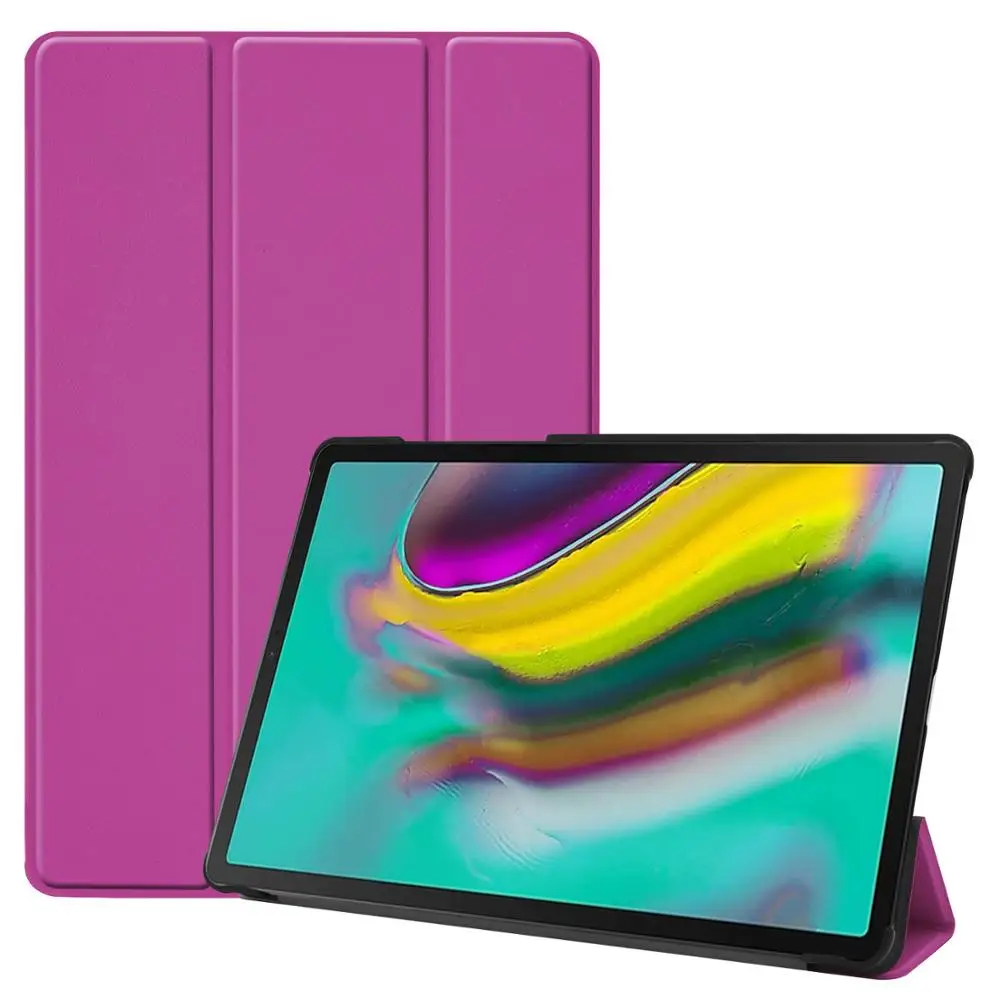 Для samsung Galaxy Tab S5E чехол 10," ультра тонкий кожаный магнитный откидной Стенд смарт-чехол S5 E SM-T720 SM-T725 Funda SX007 - Цвет: Purple