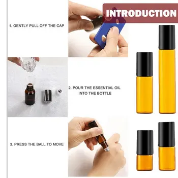 

2ml, 3ml, 5ml, 10ml，Brown Glass Bottle, Slim Crystal, Brown Oil Perfume Small Bottle, Test Sample Bottle