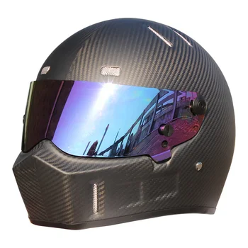 

ATV Carbon Fiber Motorcycle Helmet Motorbike/Motocross Moto Helmet Crash Helmet Scooter Riding Full Face Helmets Casco Capacete