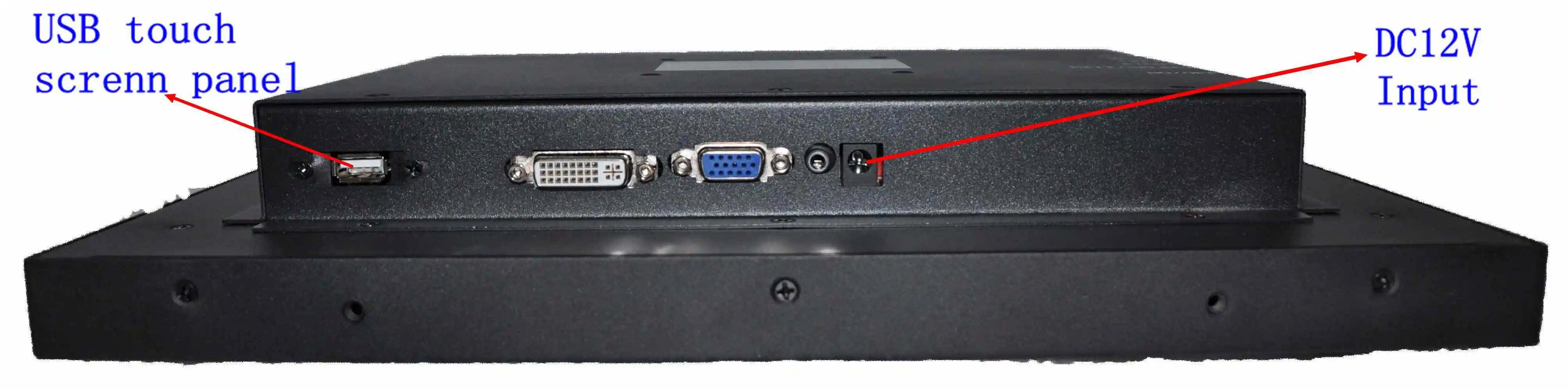 Серийный D-sub Dvi Топ Мода Hmi запас открытая рамка 12 дюймов 800*600 Usb сенсорный экран Tft ЖК-монитор с Vga разъемом - Цвет: USB