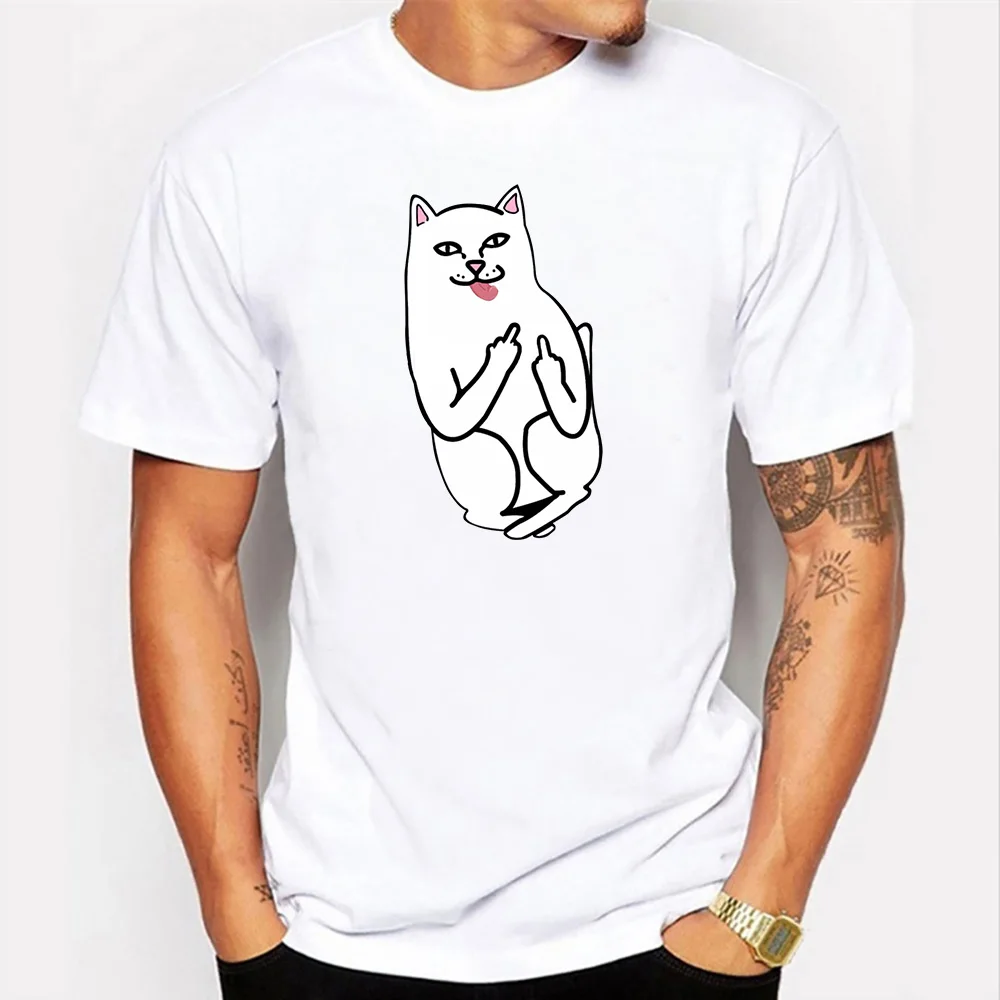 Summer T-Shirt Funny Print Men's Fashion Casual Printed Short Sleeve Round Neck Tee Tops | Мужская одежда
