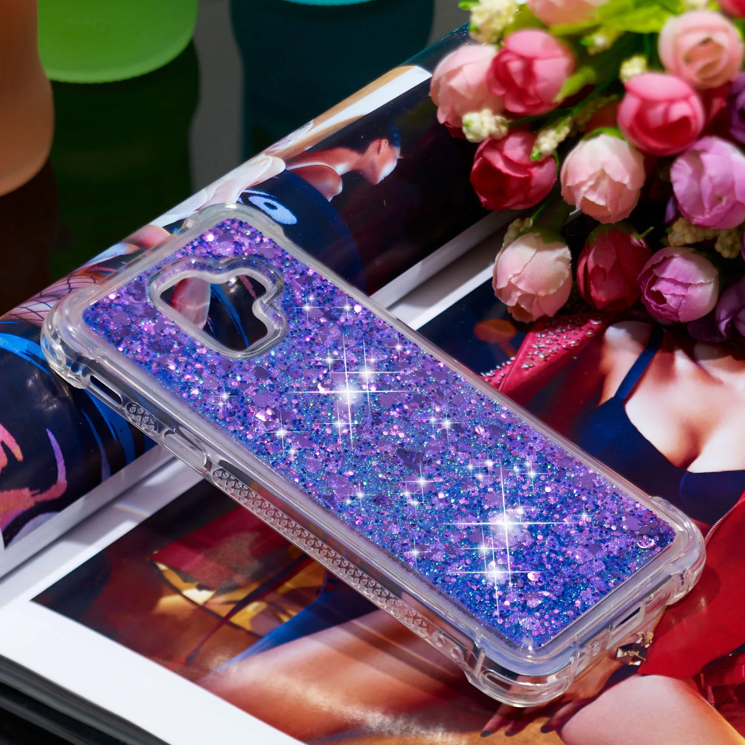 Ударопрочный чехол из ТПУ с блестящими бриллиантами для samsung Galaxy A8 Plus J2 Pro J3 J5 J7 Note 8 S5 S6 S7 Edge Prime J330 J530 J730