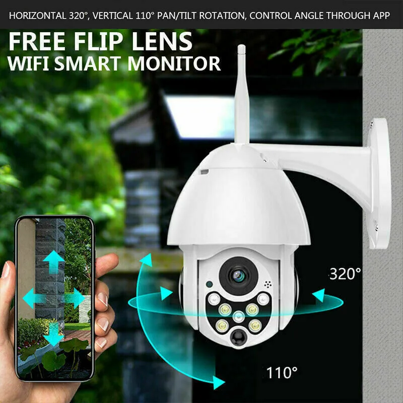 

FISTAK 1080P HD WIFI IP Camera Wireless Outdoor Waterproof CCTV Home Security IR Camera Smart Home Security Surveillance Camera