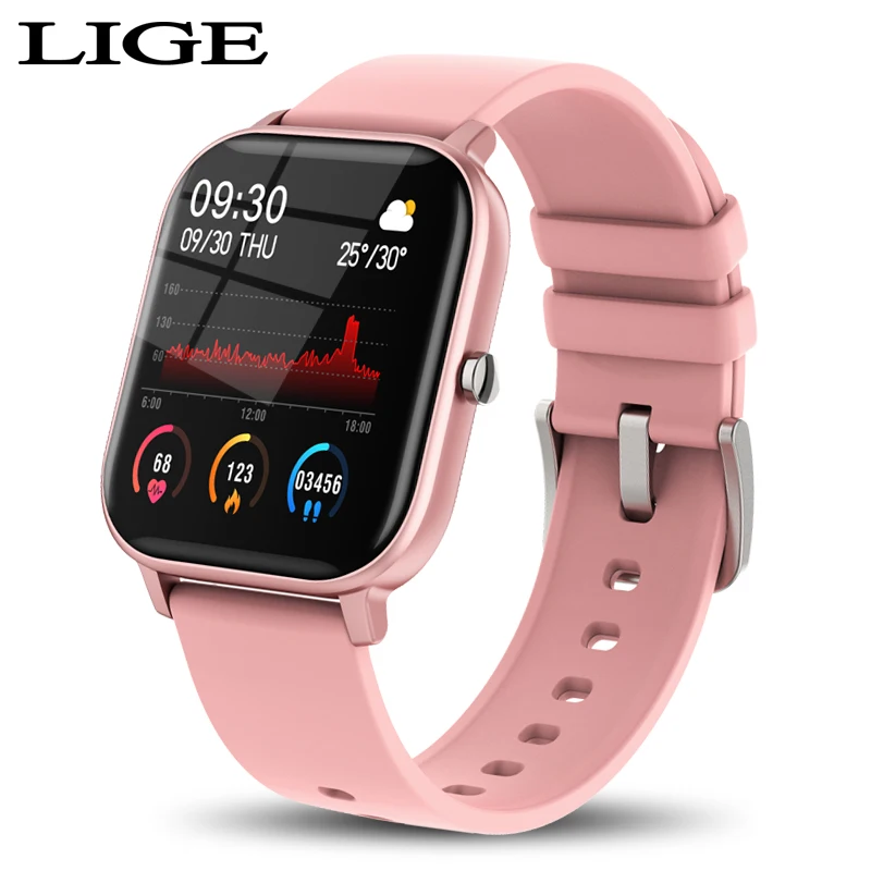 LIGE-reloj Digital P8 para hombre y mujer, accesorio de pulsera resistente al agua con pantalla táctil de 1,4 pulgadas, complemento deportivo electrónico multifuncional para xiaomi y iPhone
