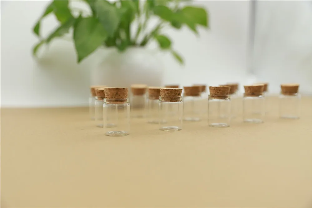 100pcslot Glass Bottle 2230mm Test Tube Cork Stopper Mini Spice Bottles Container Small DIY Jars Vials Tiny Bottles glass (3)
