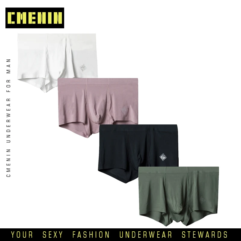 4pcs/lot Men Boxer Underwear Male Panties Man Boxers Underpants Cueca Modal Comfortable Breathable Homme Boxershort AD308