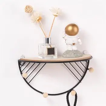 

1Pc Lovely Storage Rack Metal Wall-Mounted Shelf for Home Decoration
