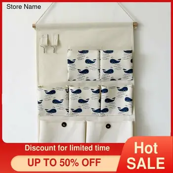 

7 Pockets with Hooks Wall-Mounted Buggy Bag Multi-Layer Wall-Mounted Bag Decorative Storage
