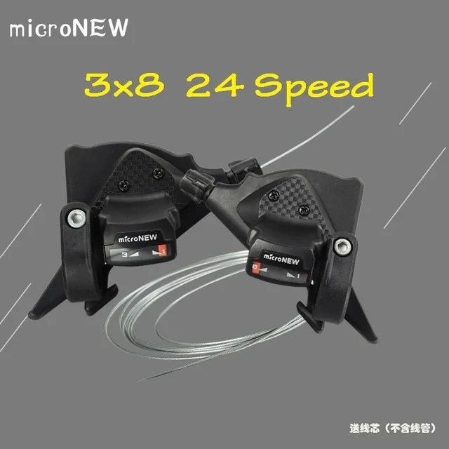 3x8 24 Speed MicroNEW велосипедный задний переключатель передний рычаг переключения 7/8/9/10/11 Скорость MTB Горный Руль для шоссейного велосипеда Запчасти microshift - Цвет: 3x8 24 Speed