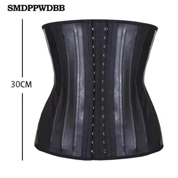 

XXS-6XL Latex Waist Trainer Corset Belly Slimming Underwear Belt Sheath Body Shaper Modeling Strap 25 Steel Boned Waist Cincher