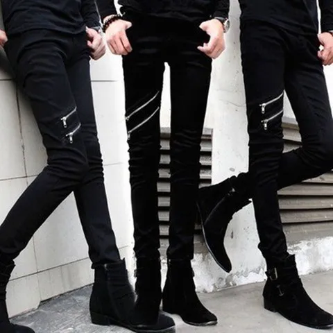 

Men's casual pants Korean fashion trendy men's pants 2020 brand new autumn winter pants plus velvet thick pants black joggers