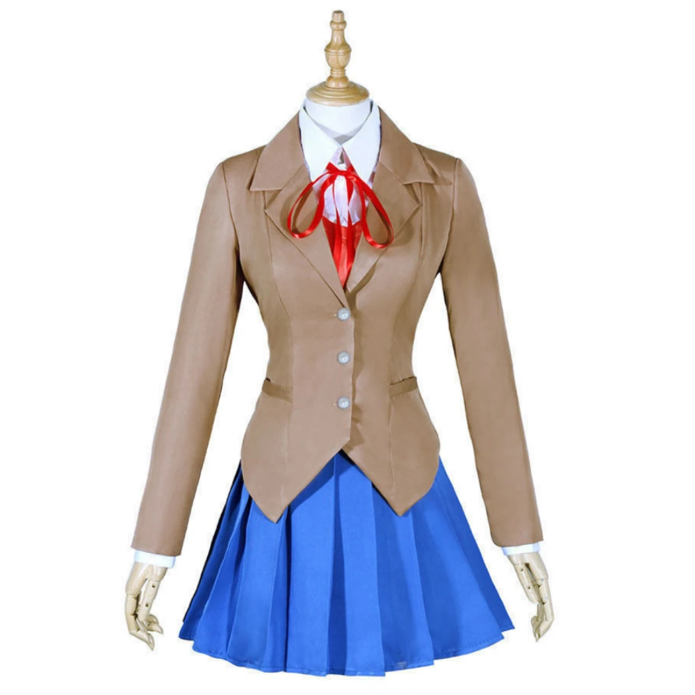 Anime Doki Literature Club Monika Cosplay Sayori Yuri Natsuki Costume School Uniform Girl Women Game Cos |