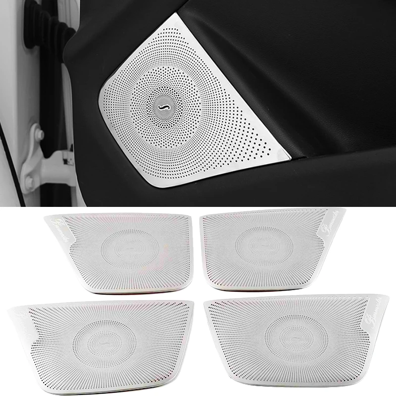 

For Mercedes Benz GLA X156 CLA C117 AMG Car Styling Interior Trim Audio Door Speaker Deco Cover Car Stereo Protection Sticker