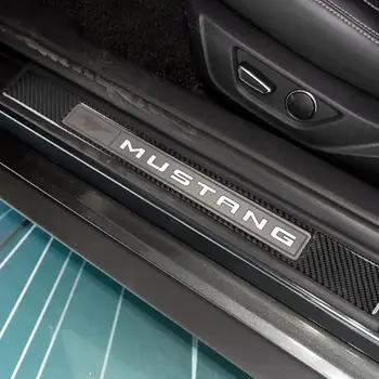 

Car Styling Accessories Real Carbon Fiber Sticker for Ford Mustang 2015 2016 2017 2018 2019 Door Sills Protector Guards