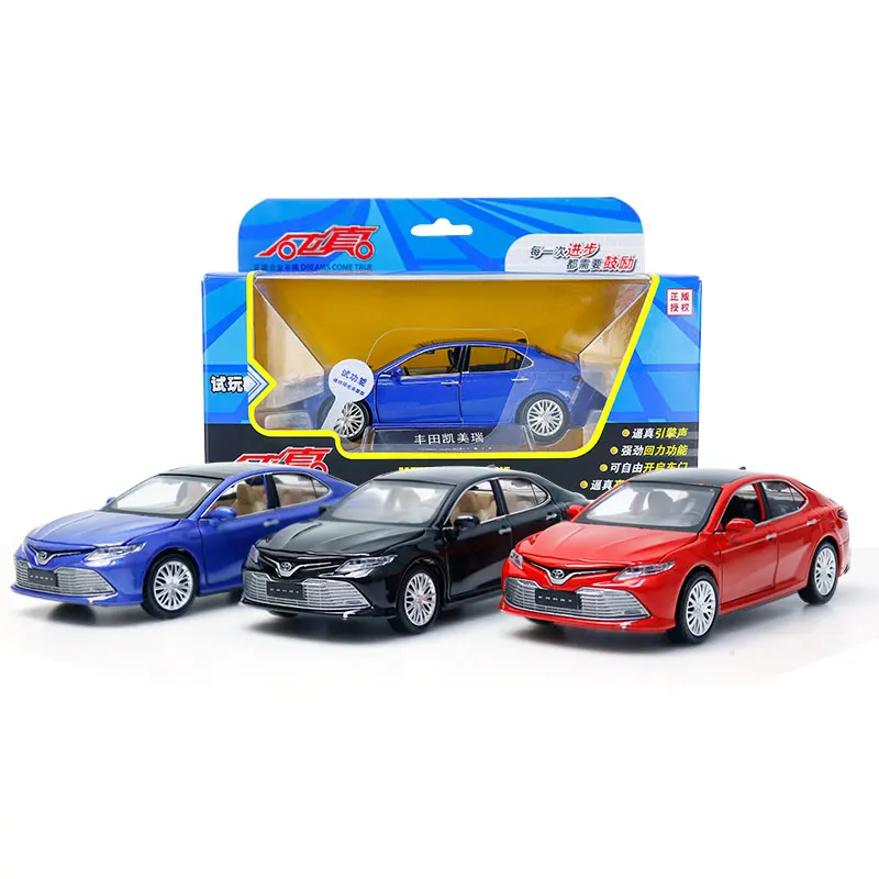 Alloy Collection Toyota Camry Car Model Red/Blue/Black Electric Pull Back 1/34 Scale Extended Cars Gift for Children Souvenir