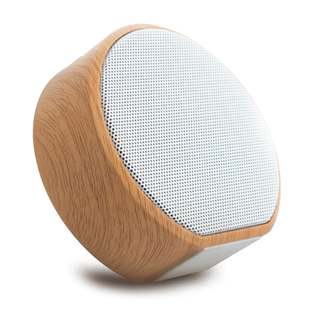 Мини беспроводной Bluetooth динамик стерео дерево зерна портативный громкий динамик TF карта Музыка объемный открытый Bluetooth динамик s плеер - Цвет: Белый