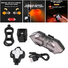

Bike Rear Lamp Smart Bike Wireless Remote Control Turn Signal Light USB Rechargeable Bicycle LED Taillight Cycling Accessories