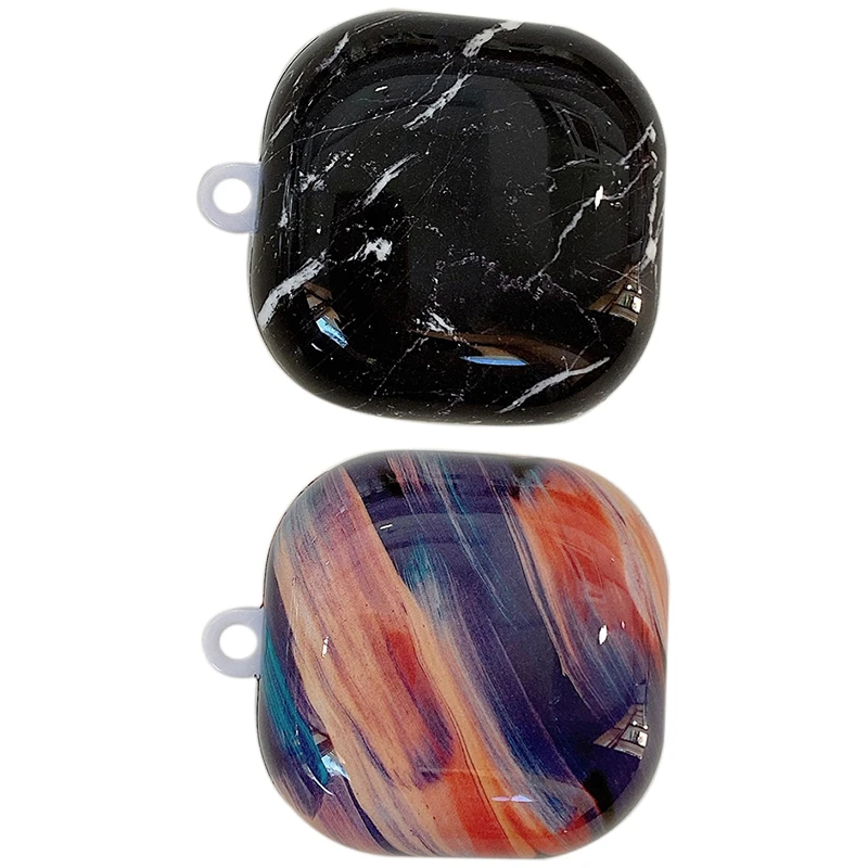 Earphone Case for Samsung Galaxy Buds Live Agate Marble Wireless Bluetooth Headset Protective Hard PC Cover