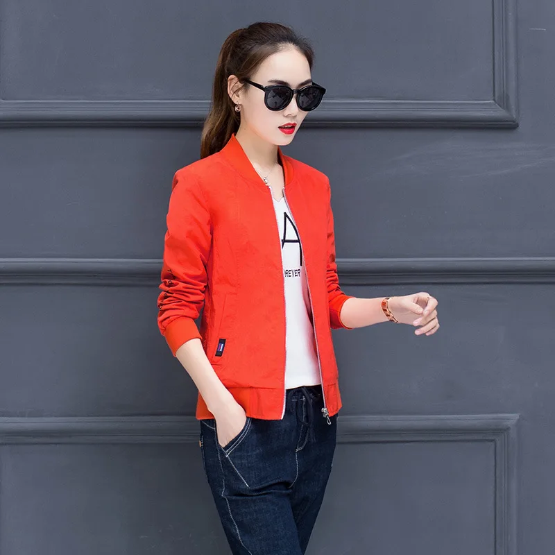 

Figure Rong Coat Women's Spring And Autumn New Style Korean-style Fashion Casual Baseball Collar Jacket WOMEN'S Top Fashion