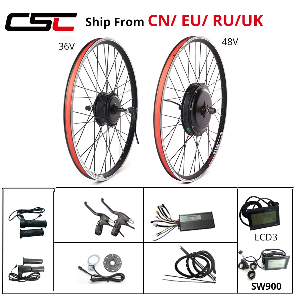 Ebike 36V 250W Electric bicycle conversion kit Rear Wheel Hub Motor Rim 20'' 
