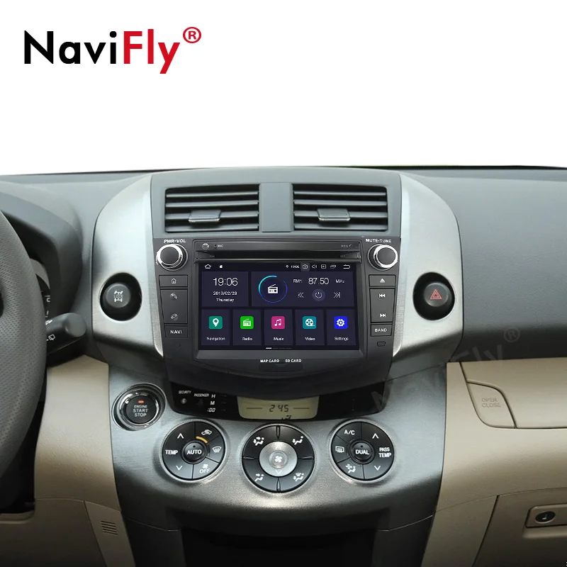 NaviFly 4+ 64G 2din Android 9,0 Автомобильный gps навигатор для Toyota RAV4 Rav 4 2007 2008 2009 2010 2011 dvd-плеер Мультимедиа gps wifi