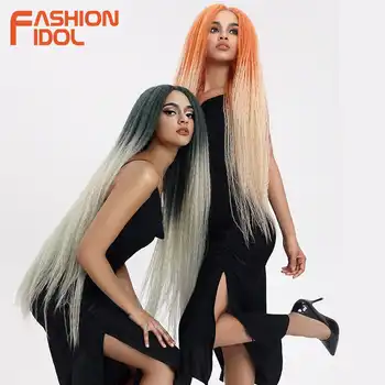 Fashion Idol Afro Kinky Straight Hair Weave Long Braided Wig