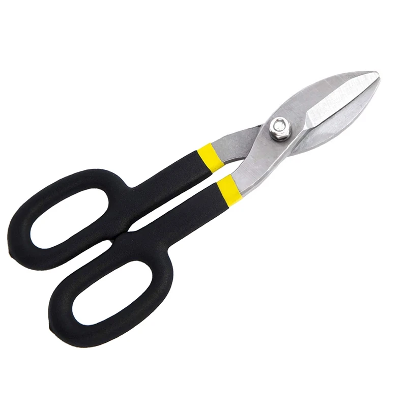 Tin Snip Flat Blade Straight Metal Shears for Cutting Plates Industrial Tools (8 Inches) | Инструменты