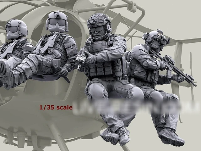 1/35 Resin Model Figure GK，Modern military theme (9PCS/set,There are no planes) Unassembled and unpainted kit 2