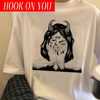 

Women's T-shirt vintage vegan jersey female T Shirt Harajuku cool girl shirts Sleeve Punk clothes clothing Tops Harajuku Tshirts