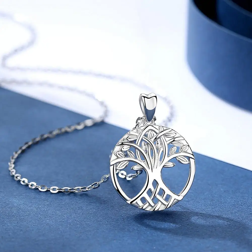 Authentic Eudora, 925 пробы, серебряное дерево жизни, ожерелья, кулон в виде дерева, серьги-капли, ювелирный набор, свадебные ювелирные изделия, подарок