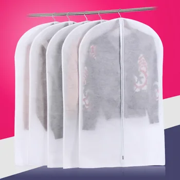 

Solid White Non-woven Garment Bag 4 Sizes Dust Cover for Dress Suit Coat Wardrobe Storage Organizer Bag 12 Piece Dustproof Cover