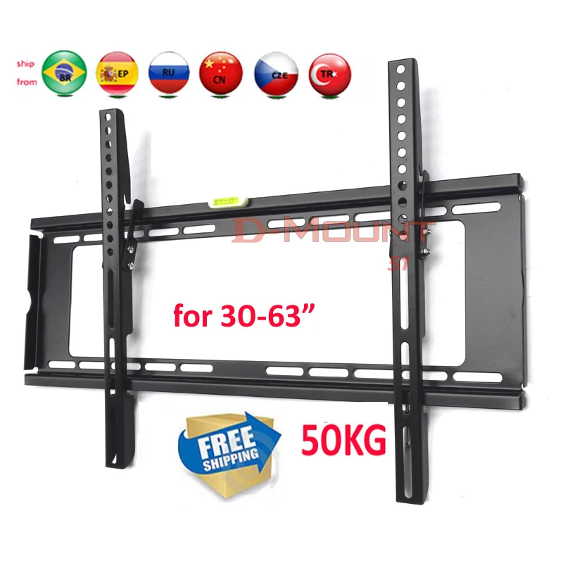 PTB-6064HT 50 кг 3" 37" 46 дюймов 50 дюймов 63 дюймов 65 дюймов Наклонный вниз ЖК-телевизор настенный поворотный кронштейн для led ТВ полка