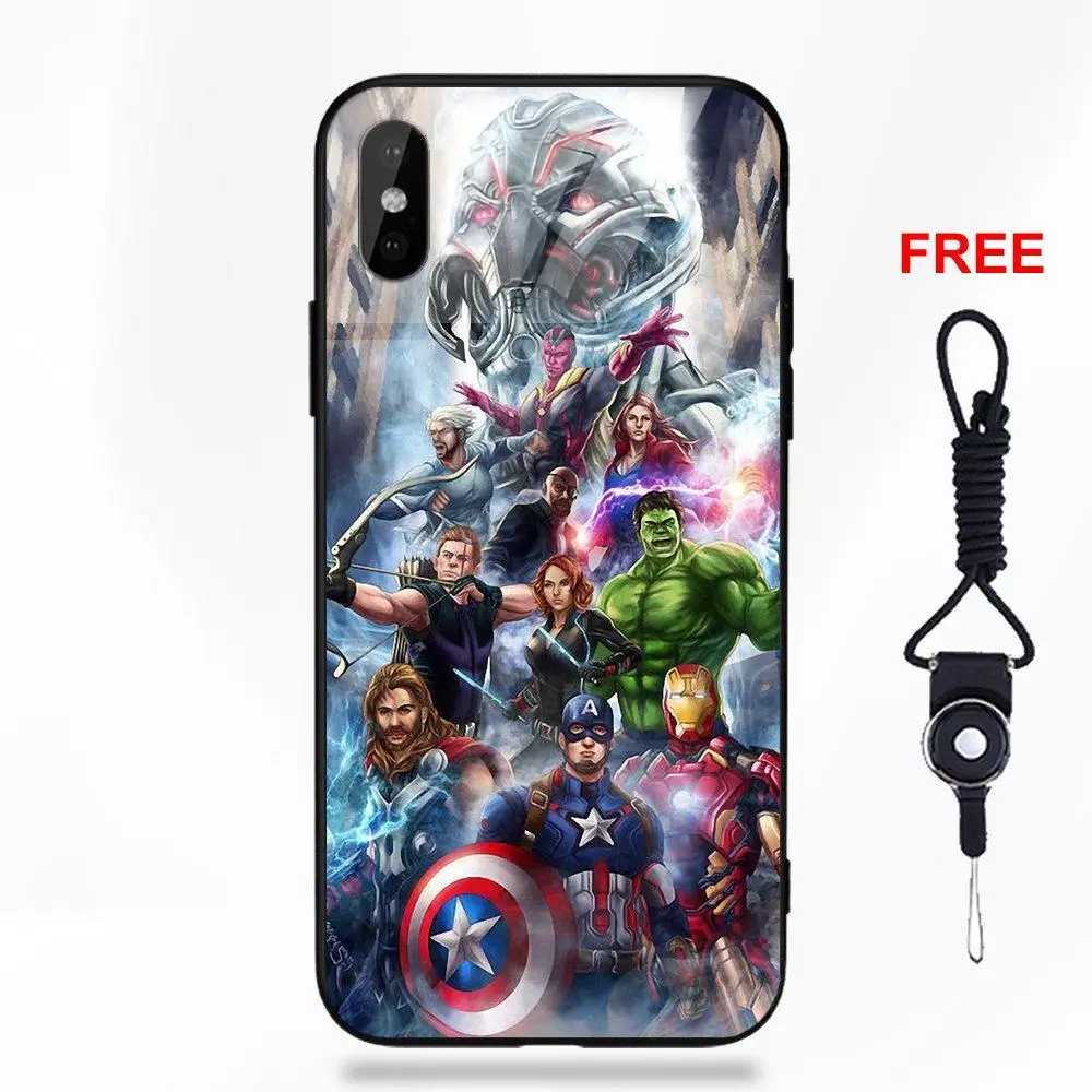 Цитата чехол из закаленного стекла тонкий для Redmi 5 Note 5A 6 для Galaxy S8 S9 Plus huawei Honor 7X P20 Lite mate 10 Pro Мстители