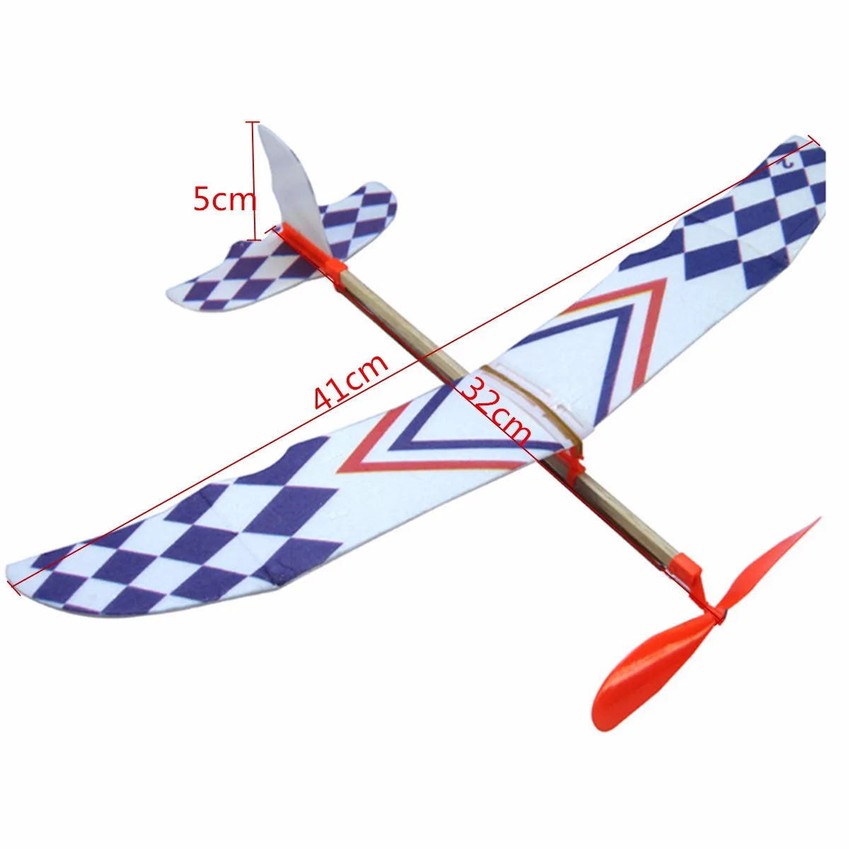 1X Foam Elastic Powered Glider Plane Thunderbird Kit Aircraft-Toy！ H7Q2 