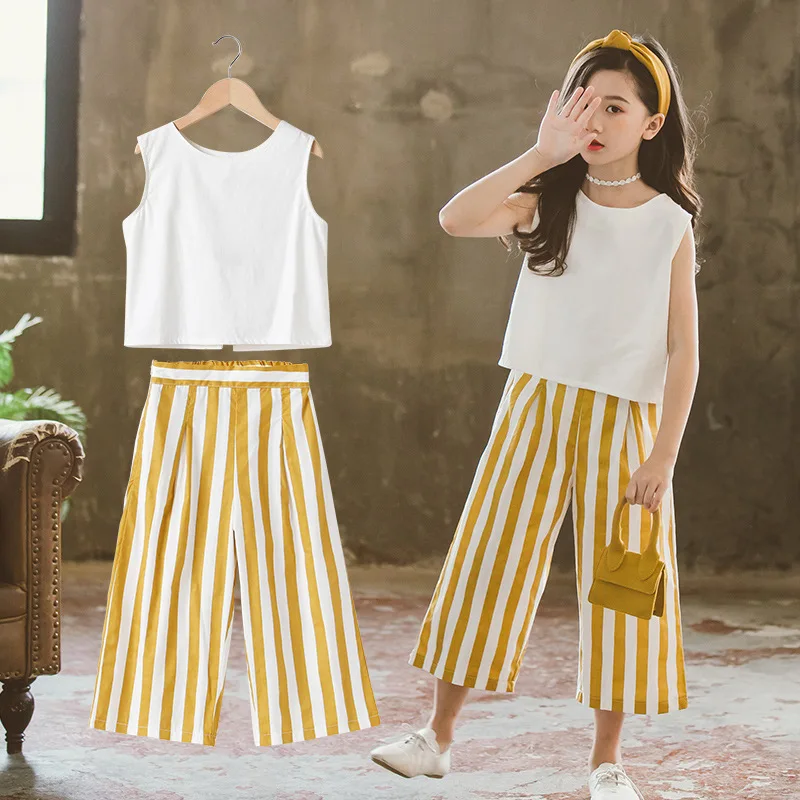 https://ae01.alicdn.com/kf/H7fb3dfc963a242bea9f3e1c80263d3e6K/2021-Summer-Girls-Casual-Clothing-Sets-Children-Sleeveless-Tops-Stripes-Wide-leg-Pants-Outfits-2Pcs-Kids.jpg