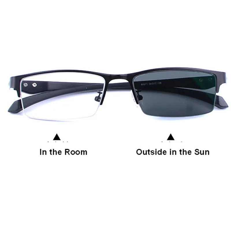 Classiche da uomo miopia occhiali fotocromatiche occhiali half rim Miope  occhiali da sole Lenti Sensibile Transizione Lenti A 0.5 a 8.00|Men's  Eyewear Frames| - AliExpress
