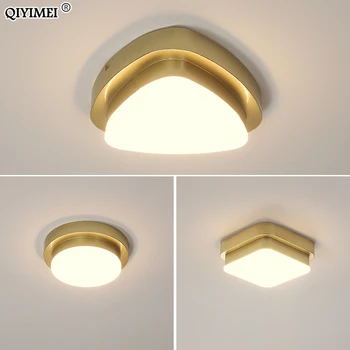 

Simple Gold LED Celling Lights For Dining Room Bedroom Foyer Corridor Indoor Surface Mounted Lighting Lamps Luminaires Lustres