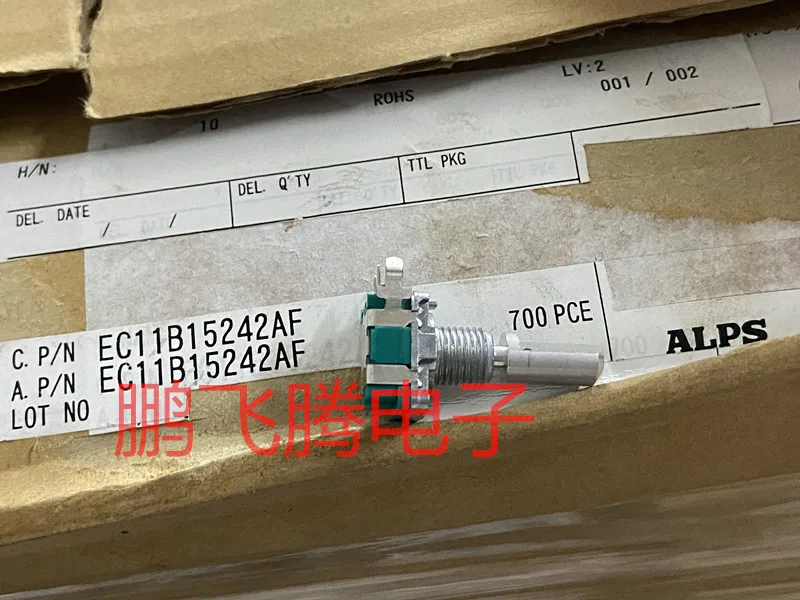Aluminum Knob Encoder 1PCS Japan EC11B15242AF encoder rotary switch 30 positioning belt switch shaft length 20mm horizontal 5 feet