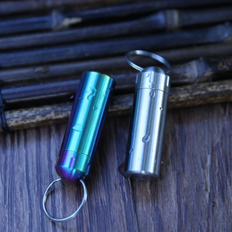 Sealed Bottle Portable Outdoor Medicine Bottle Stainless Steel Mini Waterproof Warehouse 304 Waterproof Sealed Bottle Elderly Re
