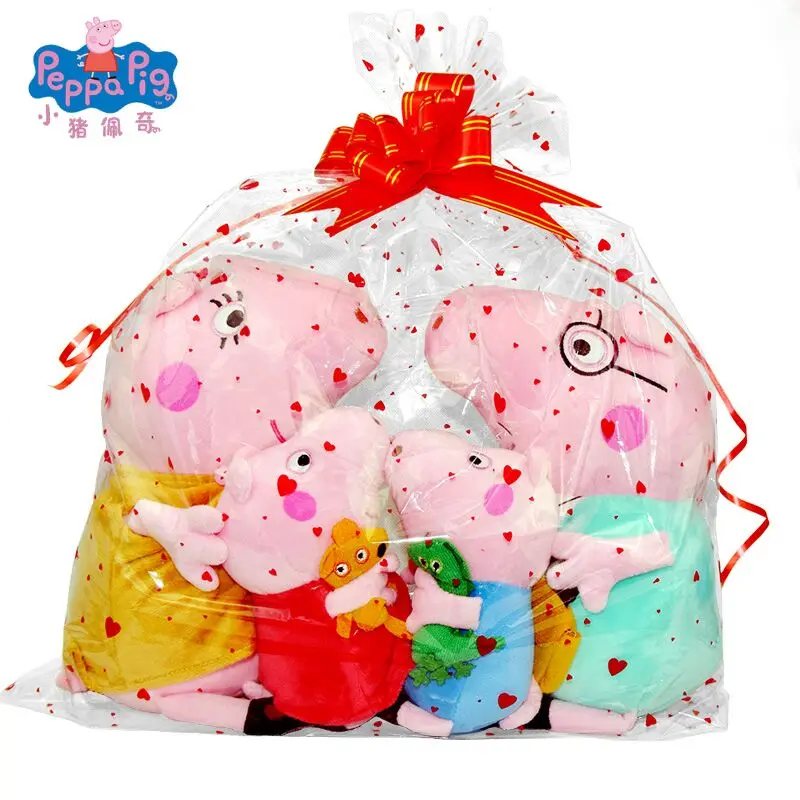 4 шт./компл. со Свинкой Пеппой; pigplush игрушка pigplush GeorgeFriend семейство розовых свиней вечерние кукла Свинки Пеппы; одежда в виде поросенка для детей подарок на год